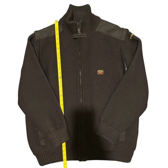 PAUL & SHARK Yachting MEN'S Black HEAVY WOOL KNIT REVERSIBLE JACKET Size XXL